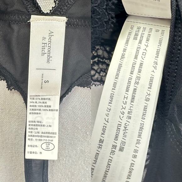 Abercrombie and Fitch black lace teddy lingerie bodysuit size small - Picture 11 of 16